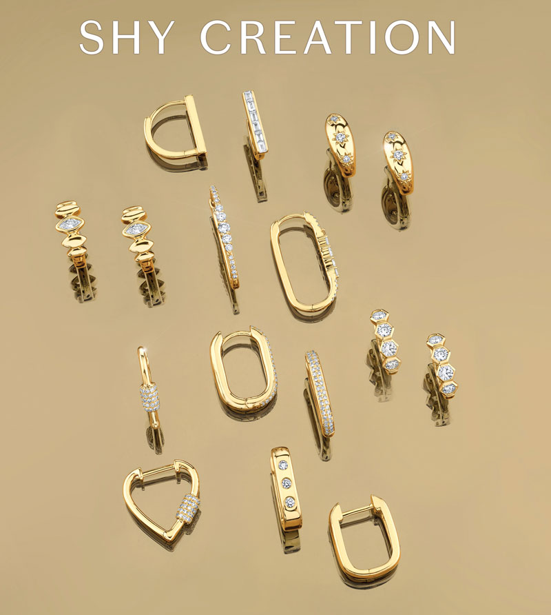 Shy Creation Diamond hoop Earrings
