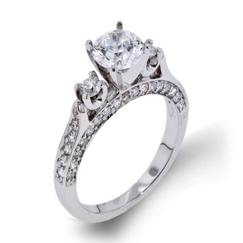 Arthurs Collection Three Stone White Gold Diamond Engagement Ring ...