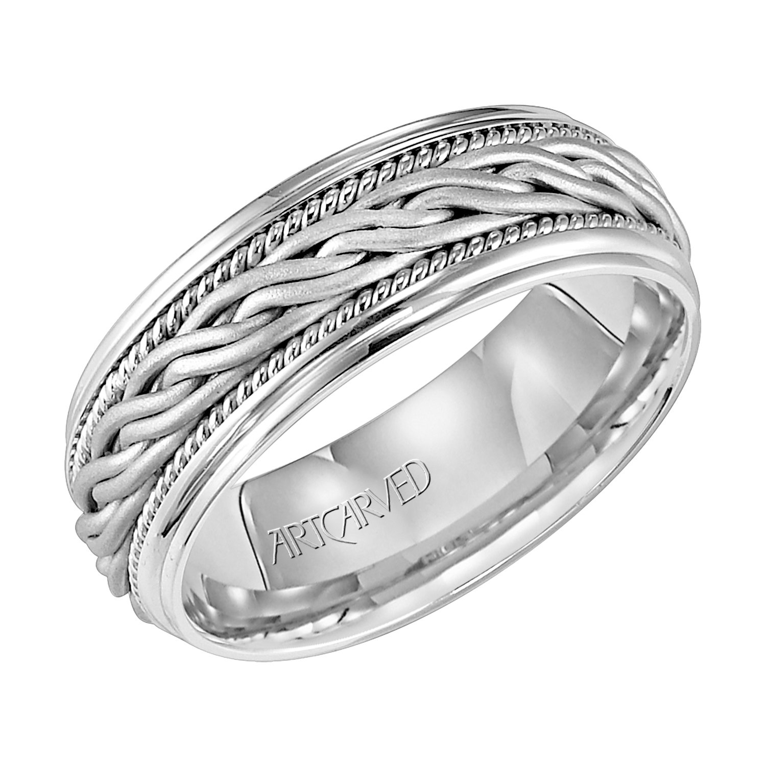 5mm Wide 18ct White Gold Ring - King Street Design