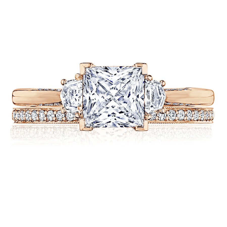 Tacori Three Stone 18K - White Gold Diamond Engagement Ring. Diamond ...