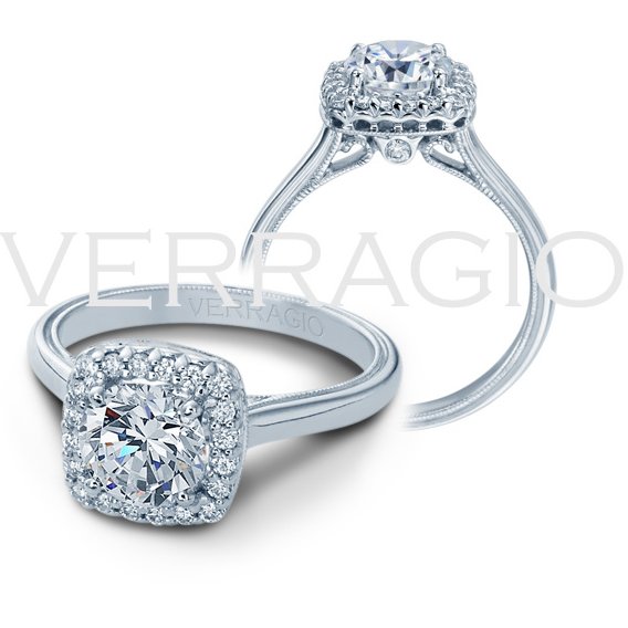Verragio Halo White Gold Diamond Engagement Ring. Diamond Engagement ...