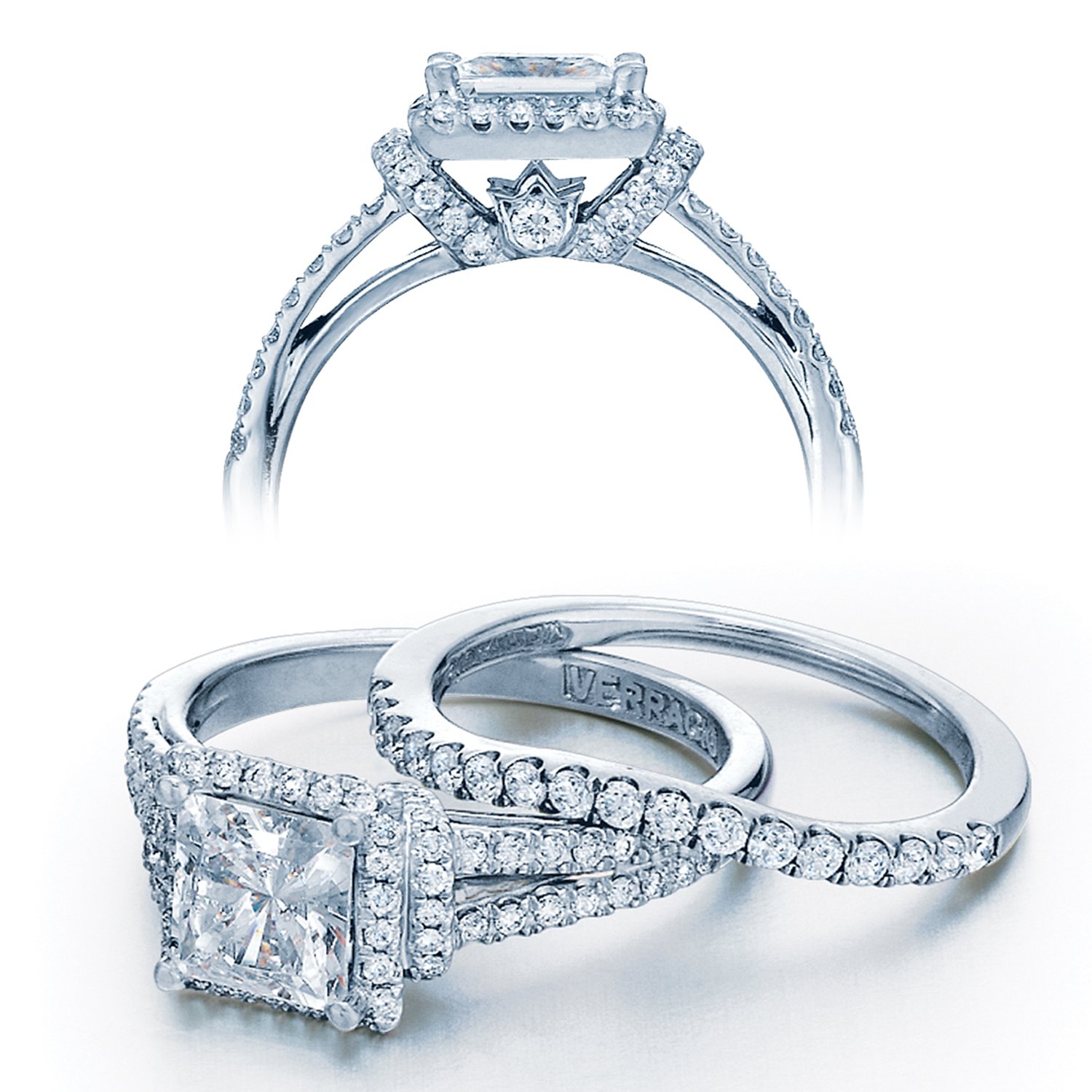 Verragio Halo White Gold Diamond Engagement Ring. Arthur's Jewelers