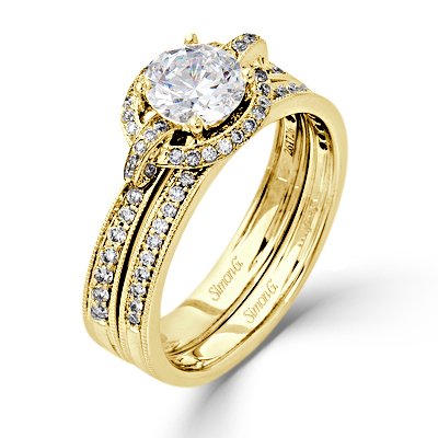 Simon G Halo 18K - White Gold Diamond Engagement Ring. Diamond ...