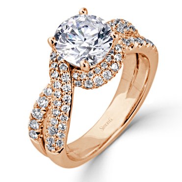Simon G Twist 18K - White Gold Diamond Engagement Ring. Diamond ...