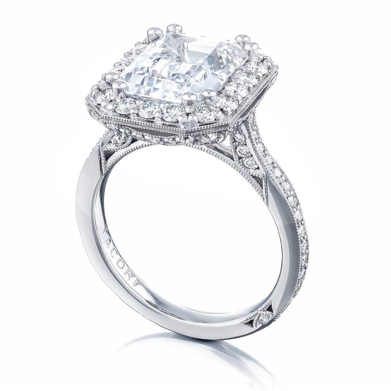 Tacori Halo Platinum Diamond Engagement Ring. Designer Engagement Rings ...