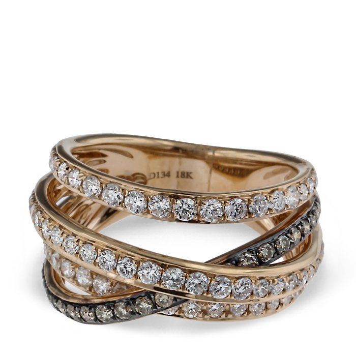 Arthur's Collection Diamond Prong Set 18K - Rose Gold Womens Wedding ...