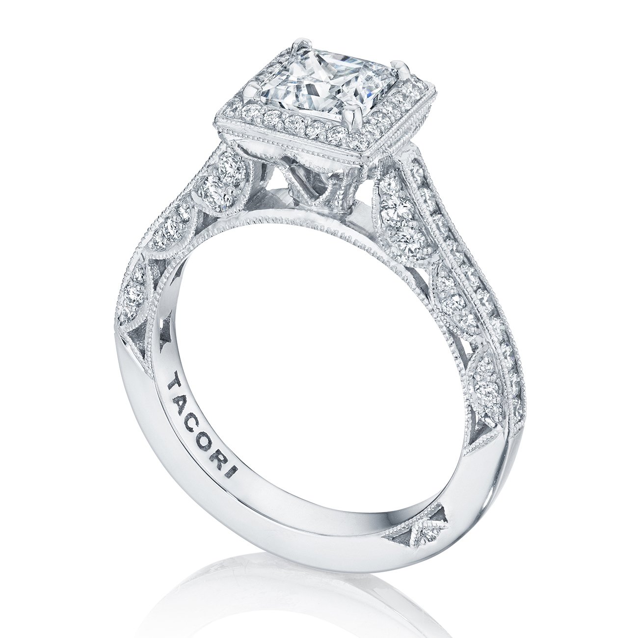 Tacori Halo 18K - White Gold Diamond Engagement Ring. Diamond ...